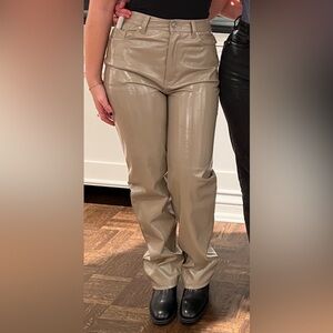PacSun Shiny Tan Straight Leg Pants
